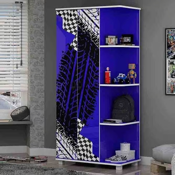 Closet Rally 2 Puertas + Repisa Azul 1