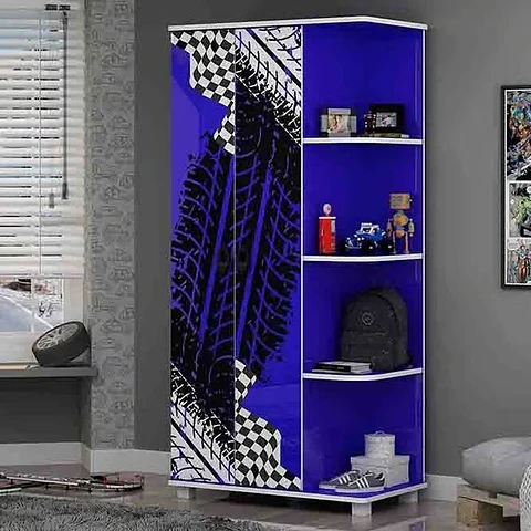 Closet Rally 2 Puertas + Repisa Azul 