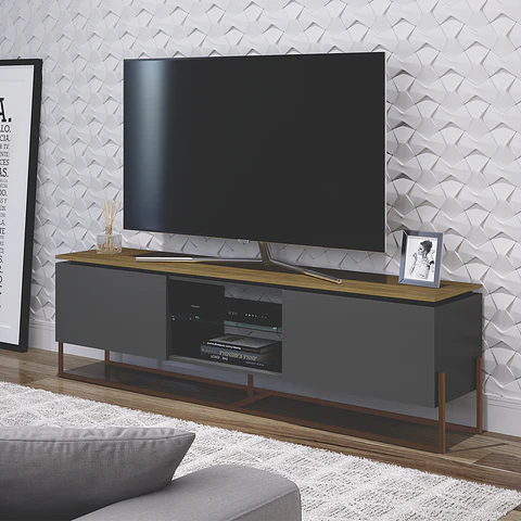 Rack Vesta Gris Pata Cobre 1.8