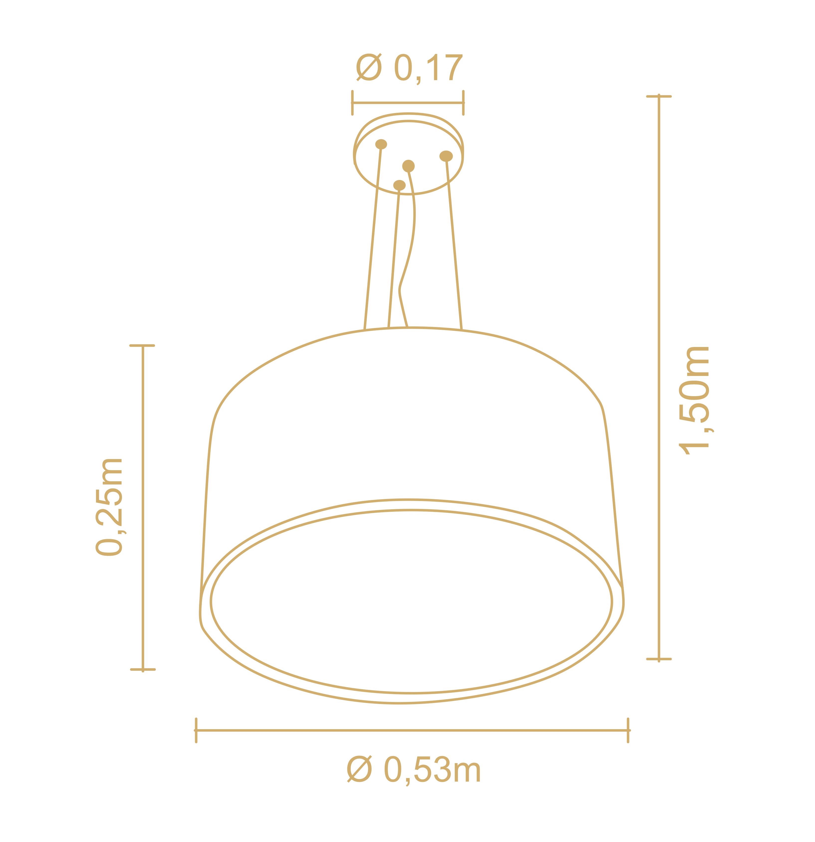 Lampara colgante navi diam.53cm castaño 2634CT 3