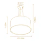 Lampara colgante navi diam.53cm castaño 2634CT - Miniatura 3