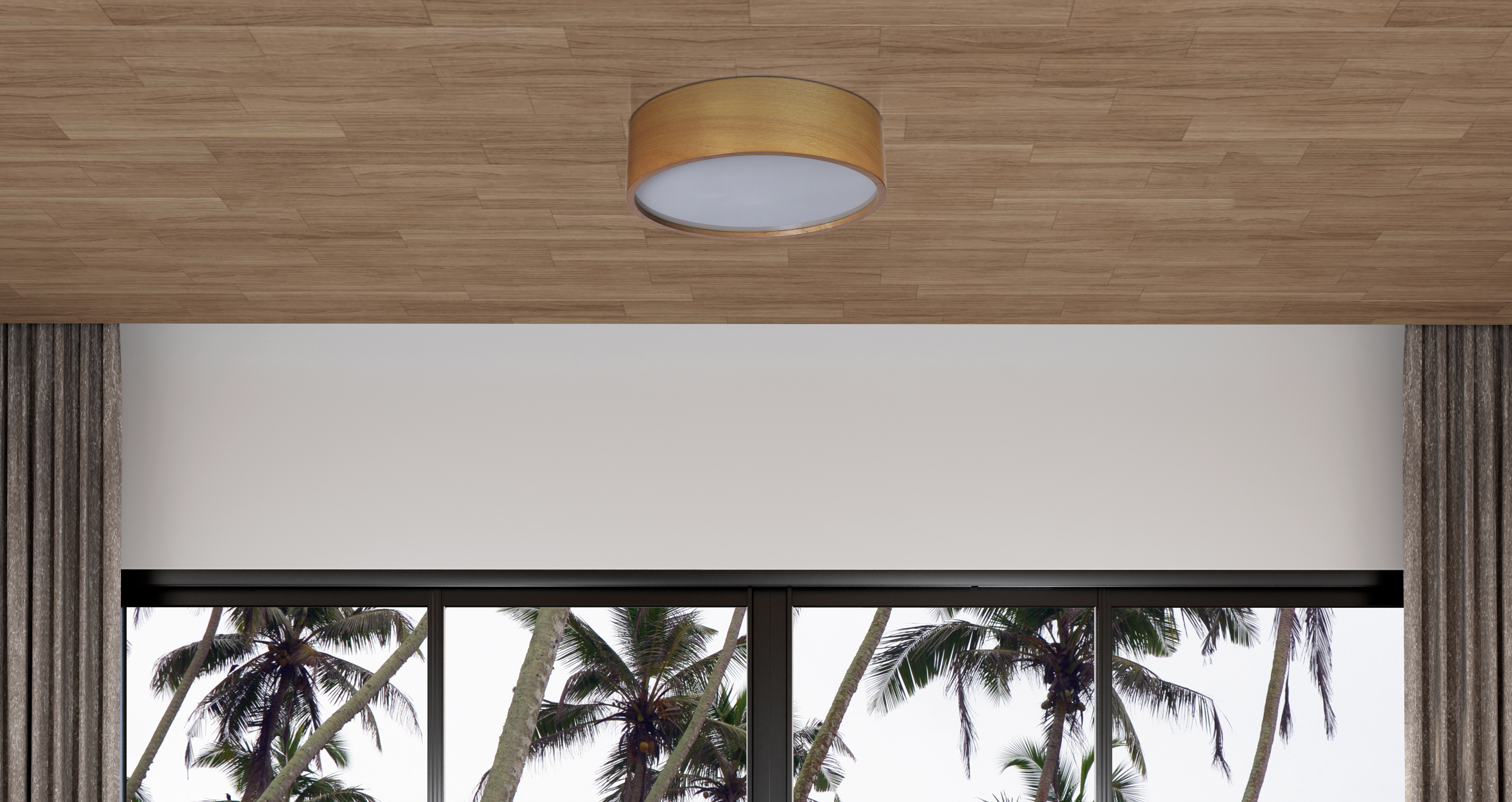 Lampara colgante plafón navi diam.53cm castaño 2636CT 2