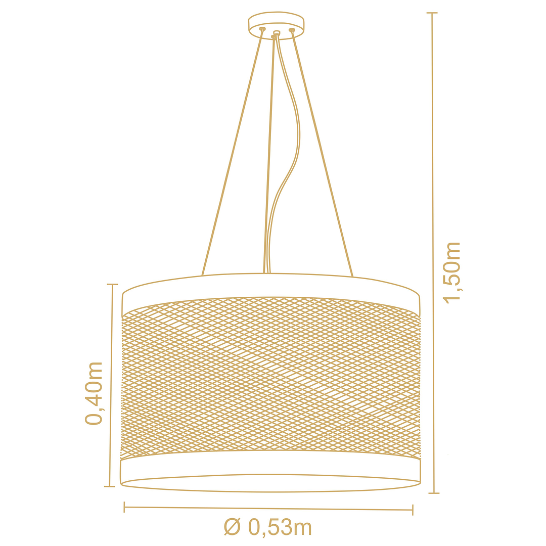 Lampara colgante nuts diam.53cm castaño 2939CT - Image 3