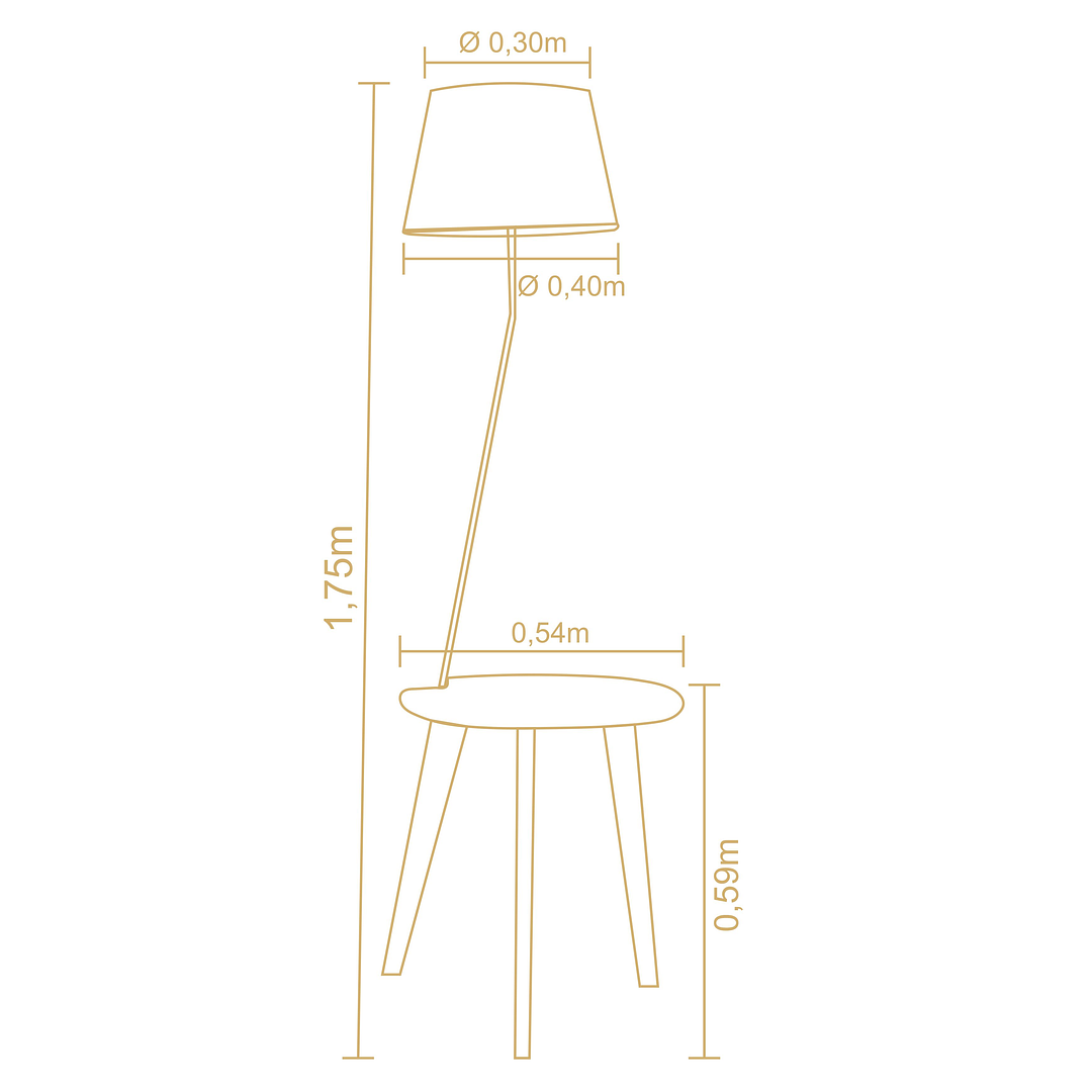 Lampara de pie con mesa incorporada tria 3035IB83 - Image 2