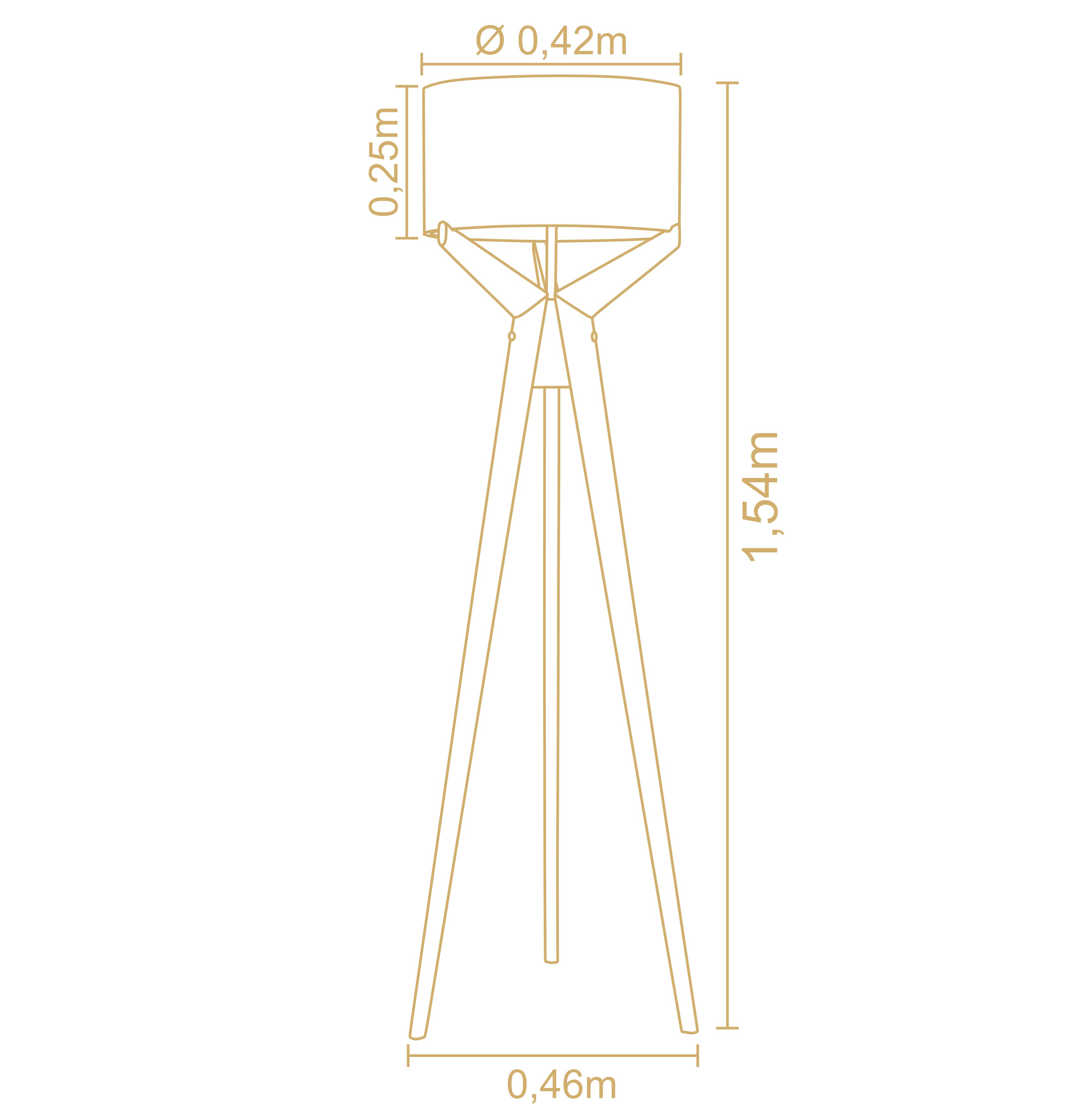 Lampara de pie Navi cúpula madera 3215CT 3