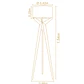 Lampara de pie Navi cúpula madera 3215CT - Miniatura 3