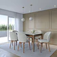 Comedor Addar 1.6 Ow + 6 Sillas Alba Natural Soft Palha - Miniatura 1