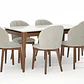 Comedor Addar 1.6 Ow + 6 Sillas Alba Natural Soft Palha - Miniatura 6