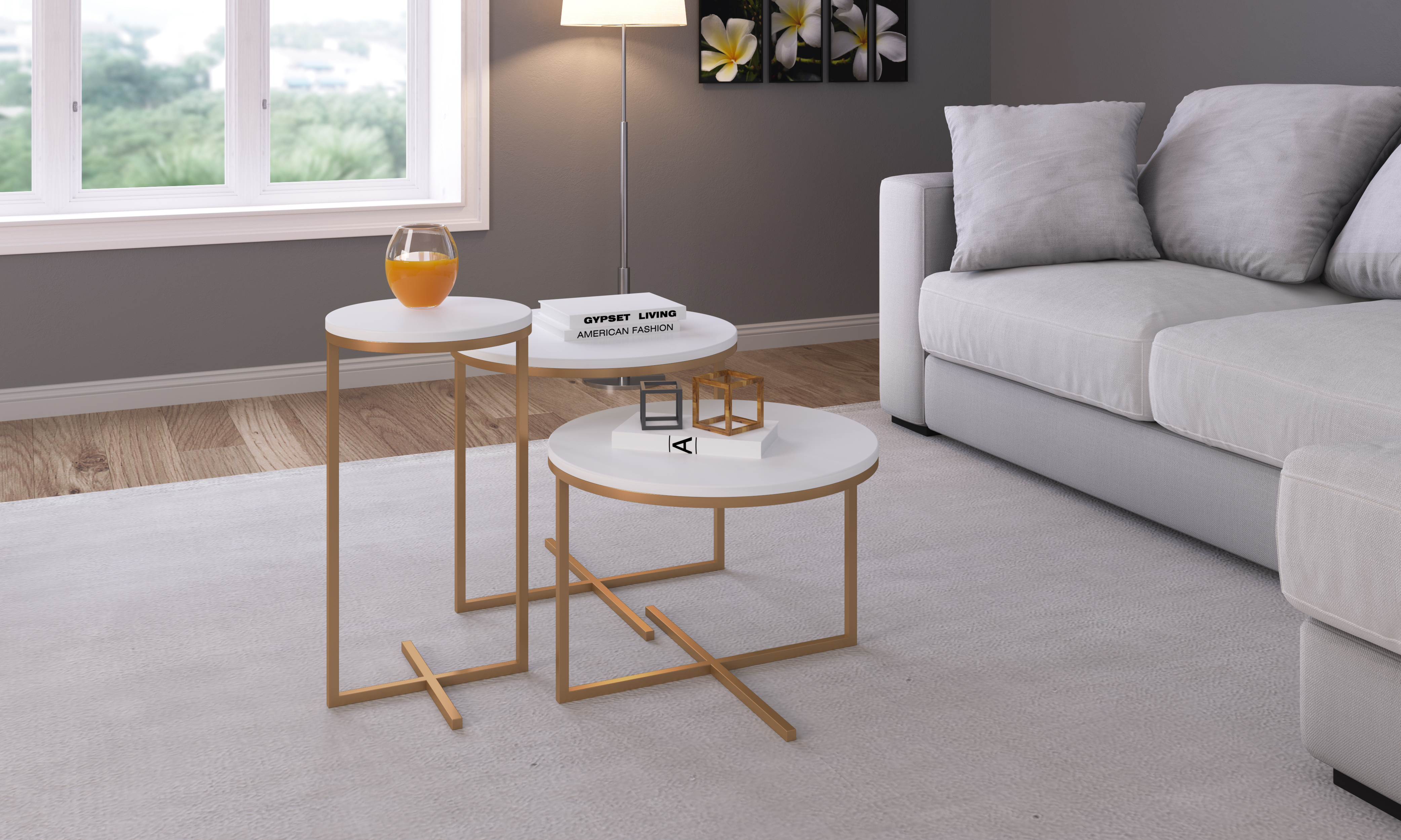 Mesas de Centro Volpi Gold 1