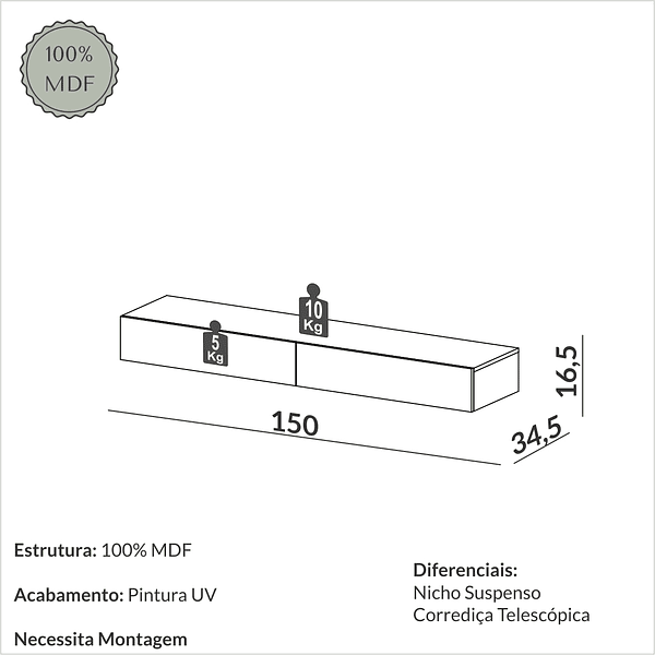 Rack Aereo 1.5 TB194 Castaño Off White (4)