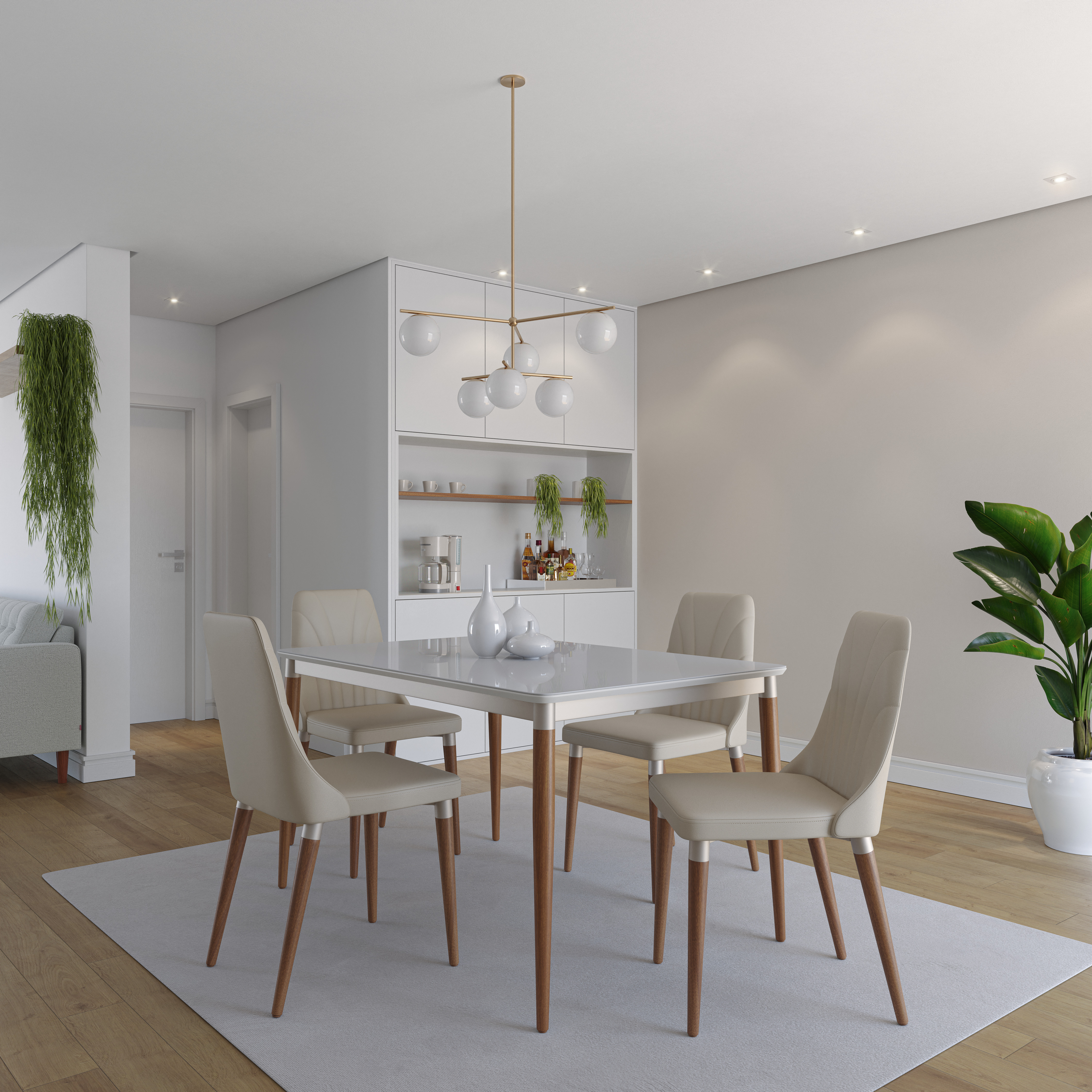 Comedor Abbey 1.35 Champagne + 4S Loren Mox 311 1