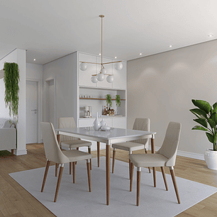 Comedor Abbey 1.35 Champagne + 4S Loren Mox 311