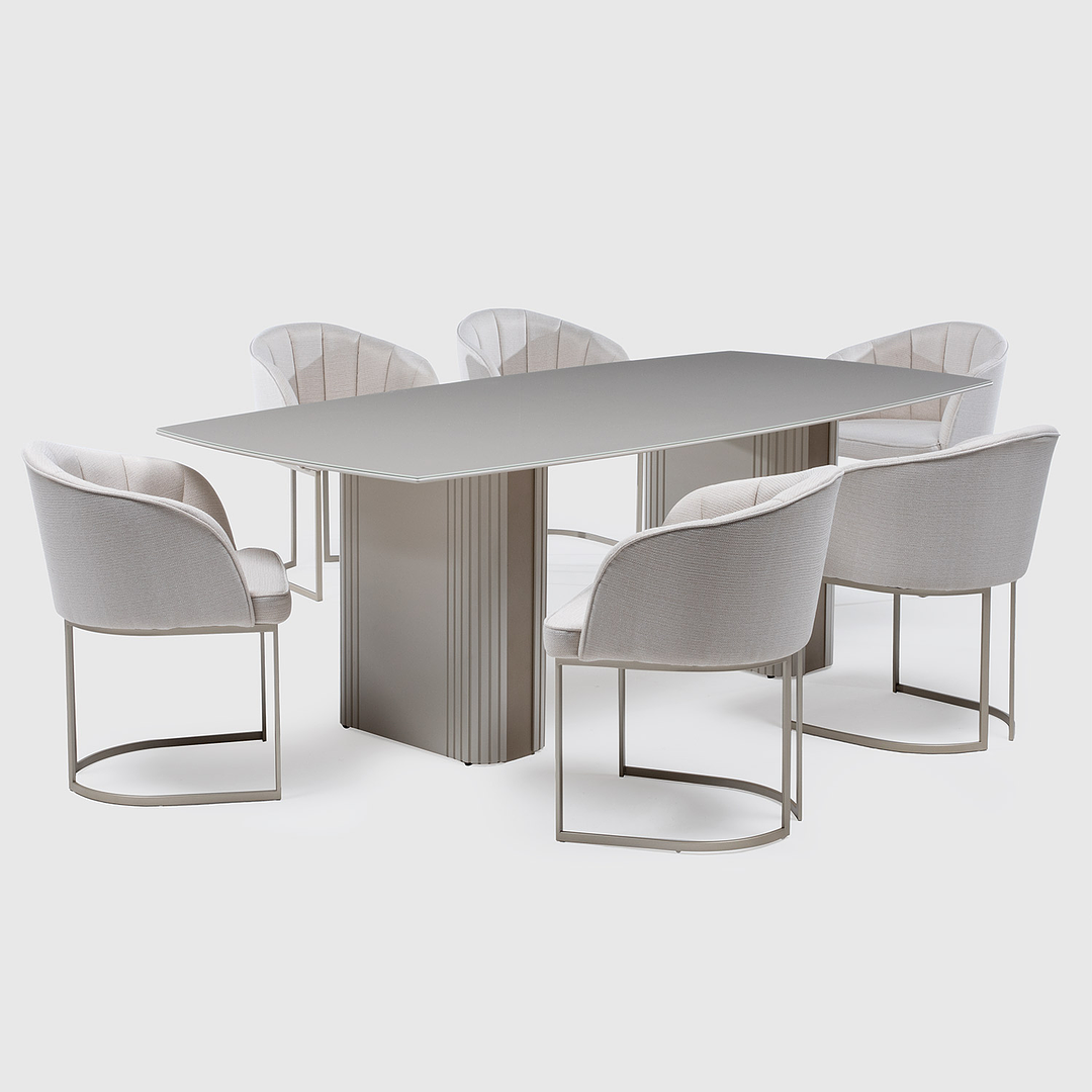 Comedor Liege 2.2 + 6 Sillas Beverly Champagne - Image 5