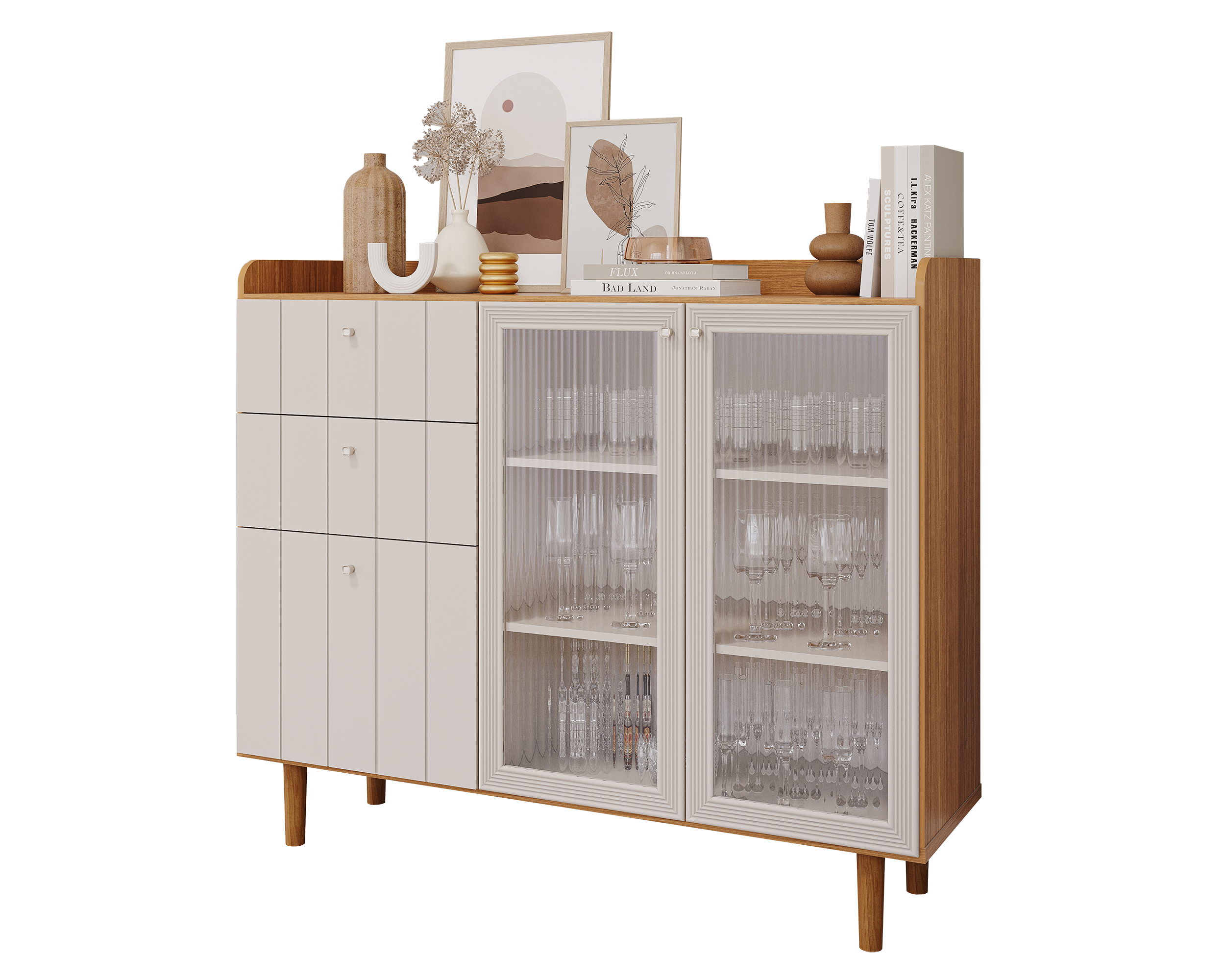 Buffet Lena Off White Natural 3