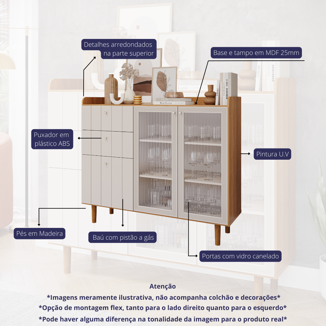 Buffet Lena Off White Natural 4