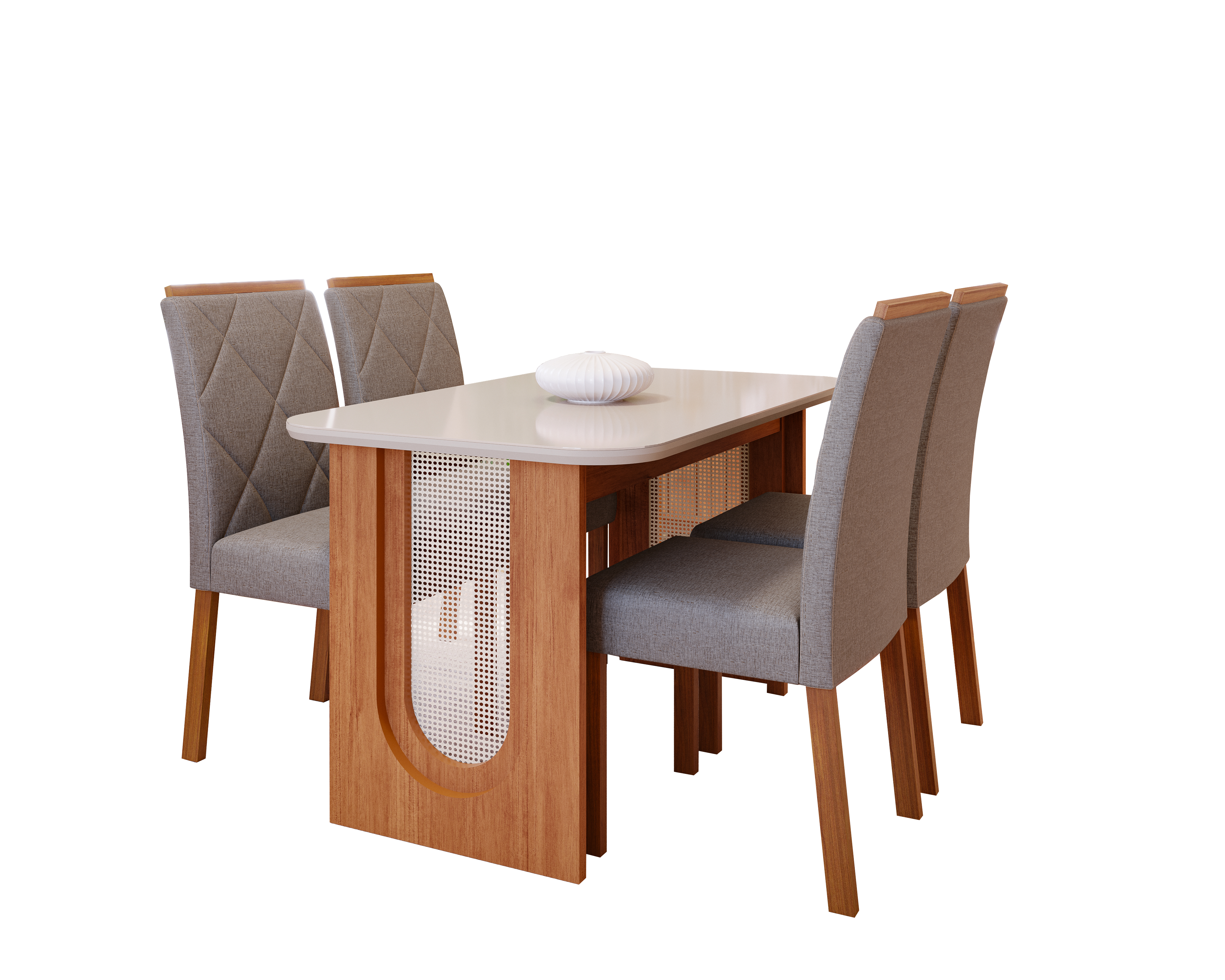 Comedor Valentina 1.3 + 4S Fernanda Grafito 1