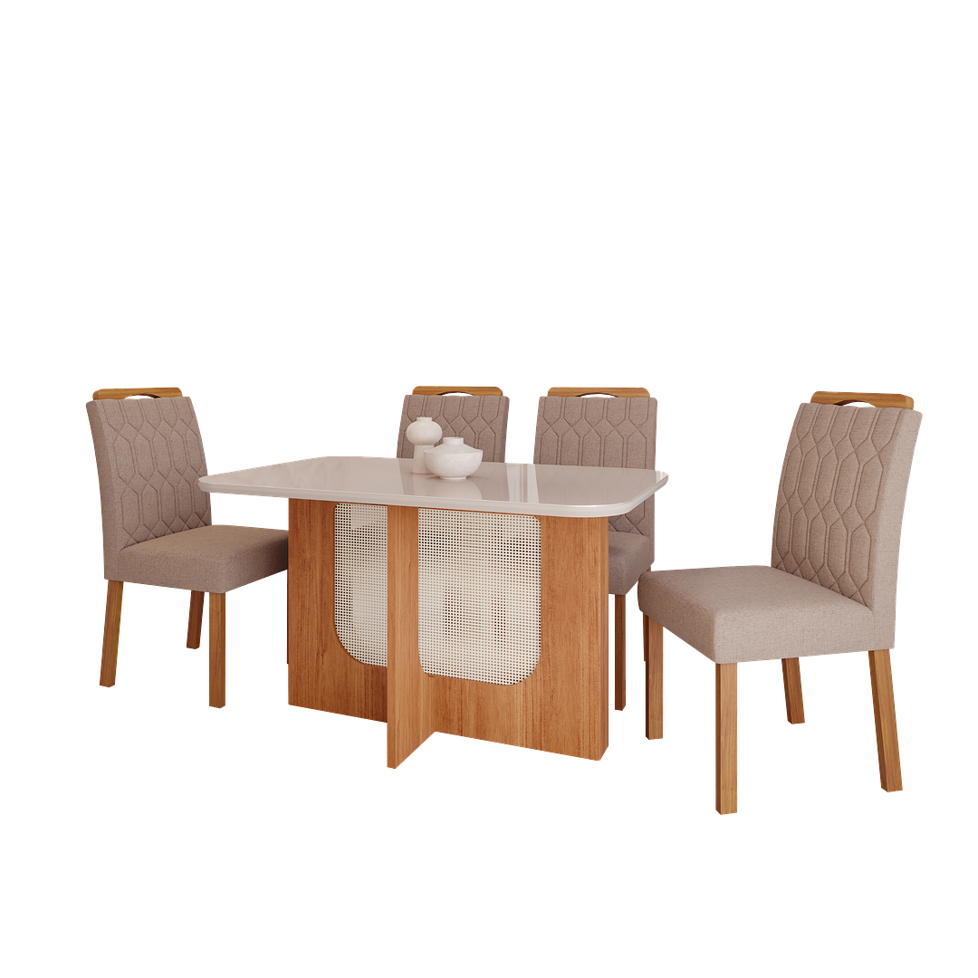 Comedor Louise 1.3 + 4S Paola Beige - Image 7