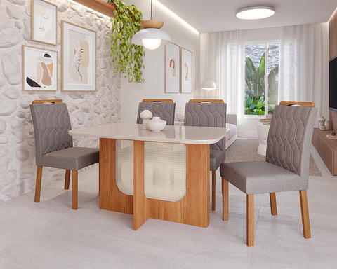 Comedor Louise 1.3 + 4S paola Grafito
