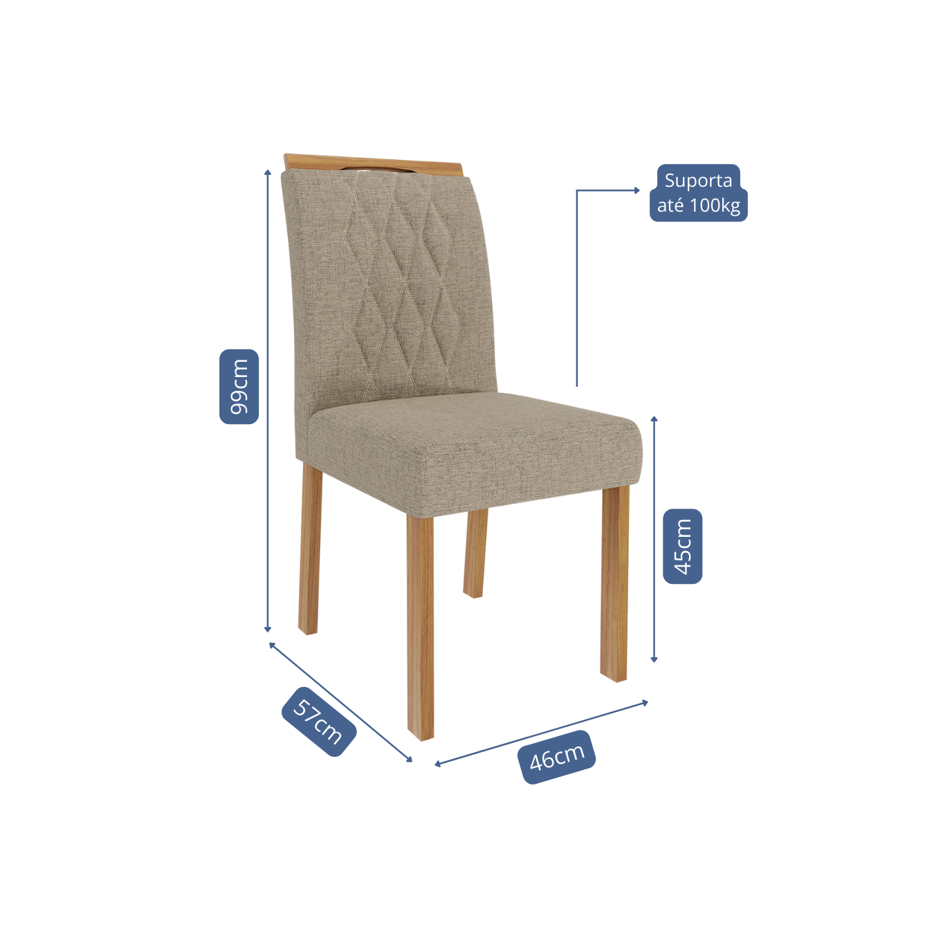 Comedor Carol 1.3 + 4S Juliana Beige 6