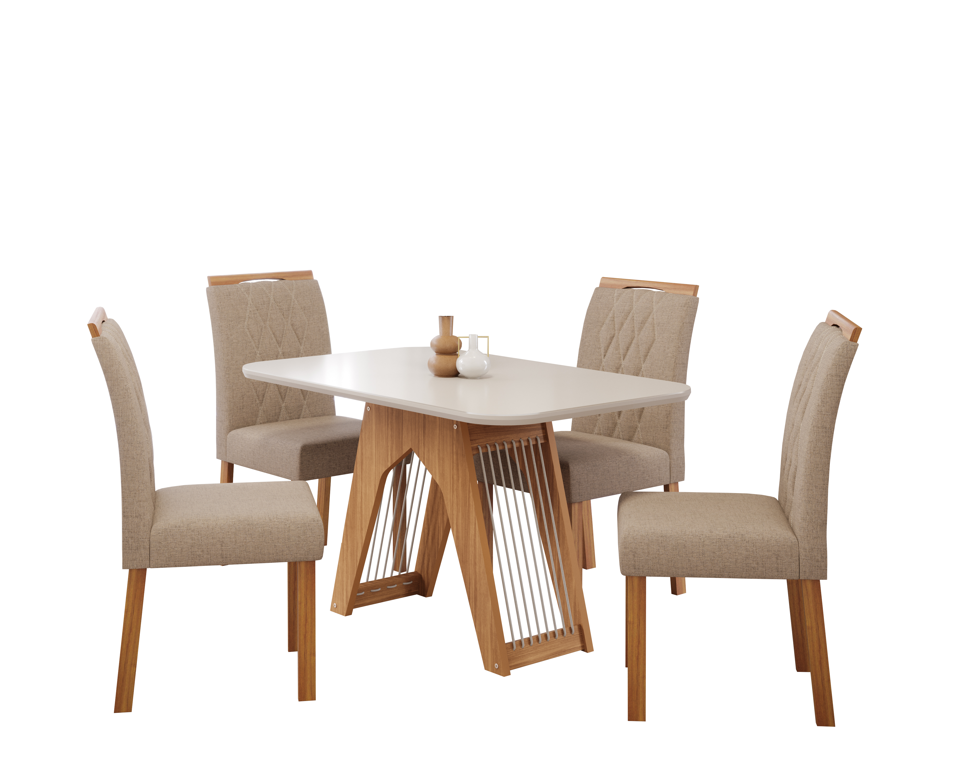 Comedor Carol 1.3 + 4S Juliana Beige 8