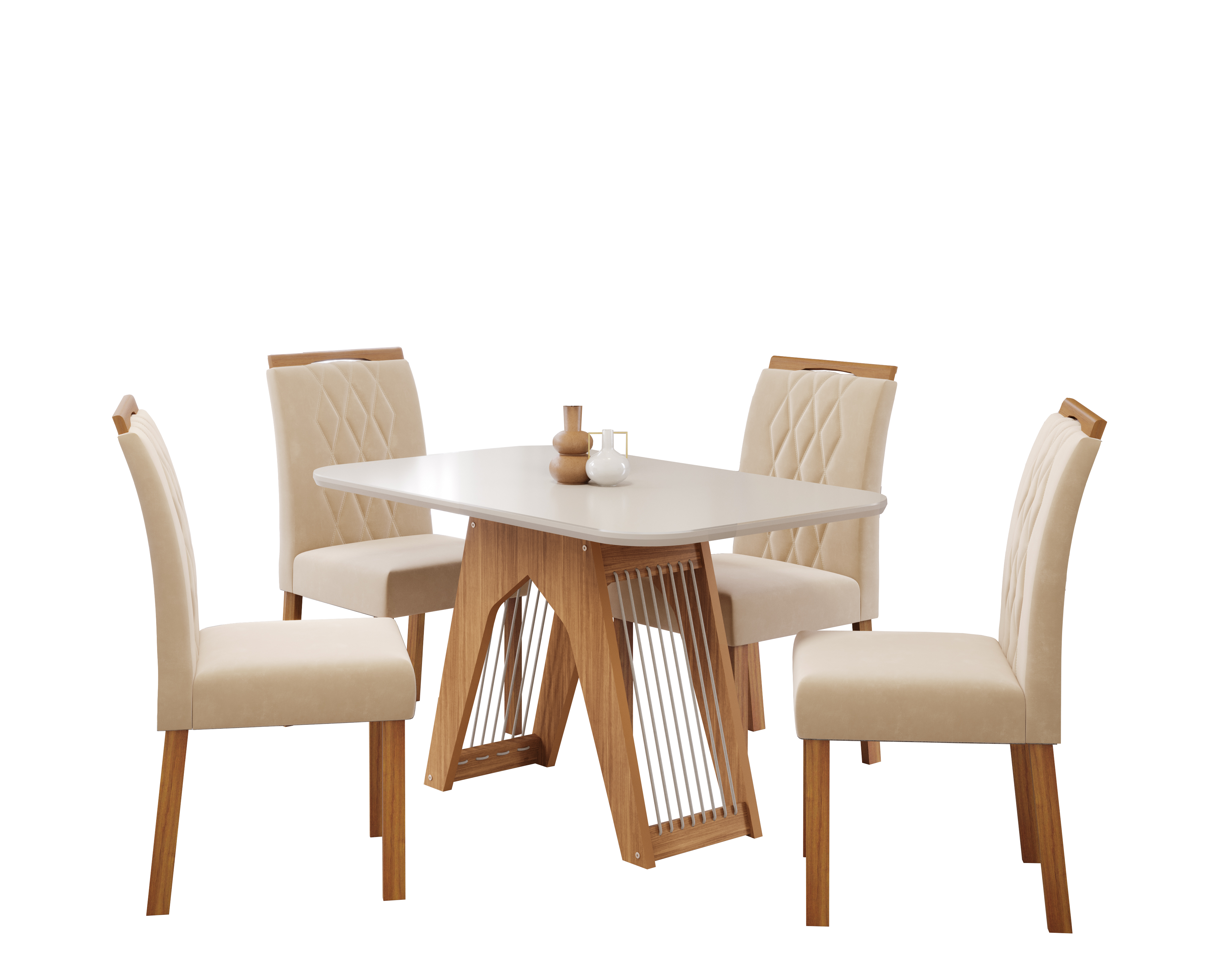 Comedor Carol 1.3 + 4S Juliana Nude 8