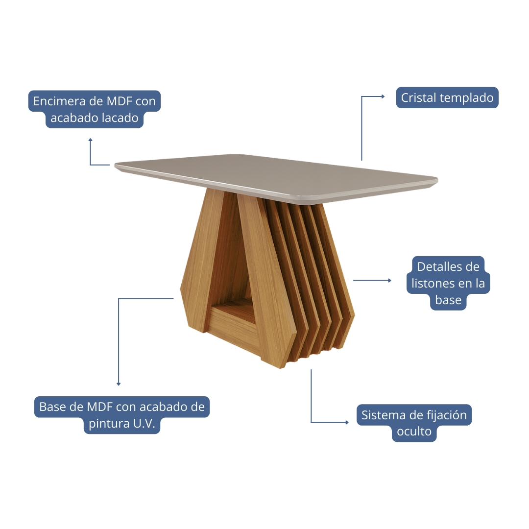 Comedor Agata 1.3 + 4S Fernanda Grafito 2