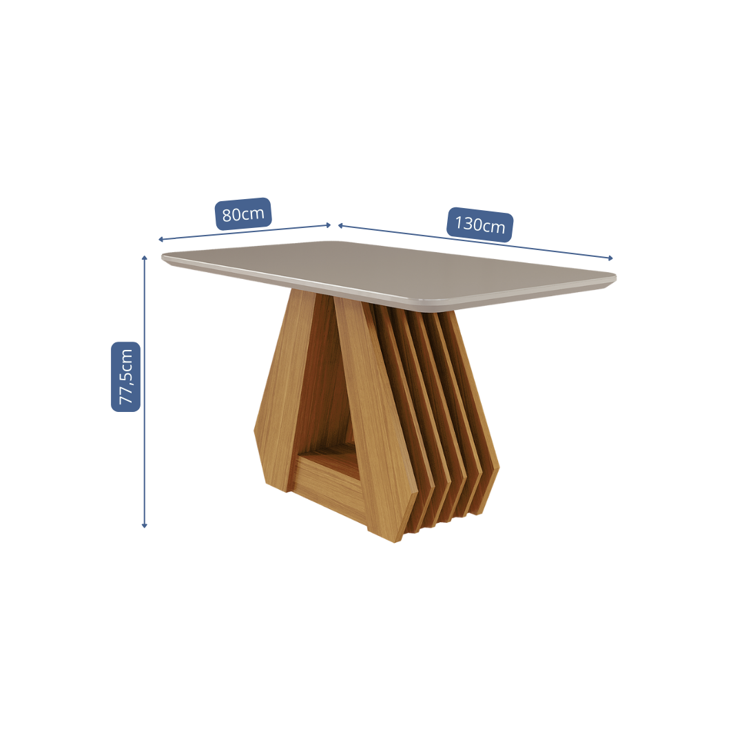 Comedor Agata 1.3 + 4S Fernanda Grafito 4