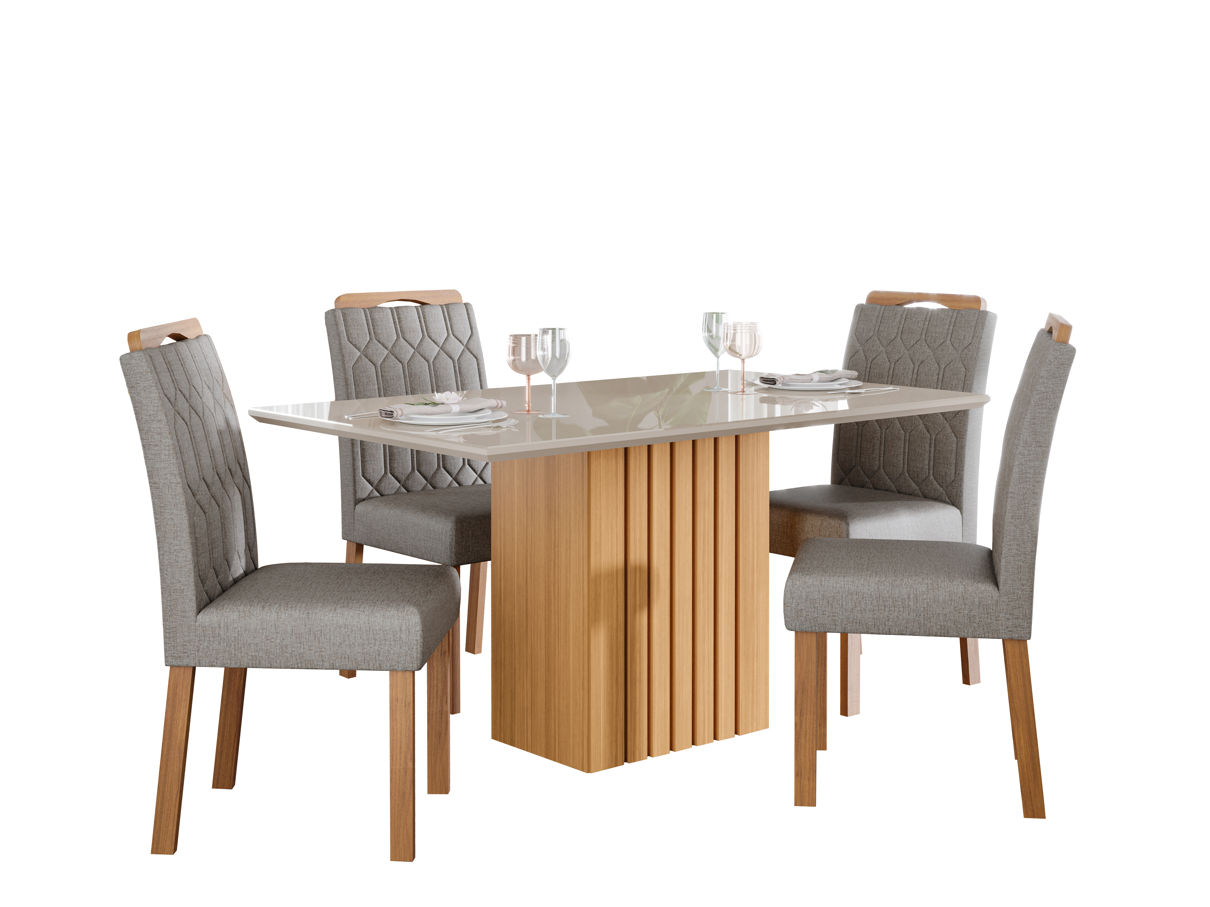 Comedor Ana 1.3 + 4S Paola Grafito 8