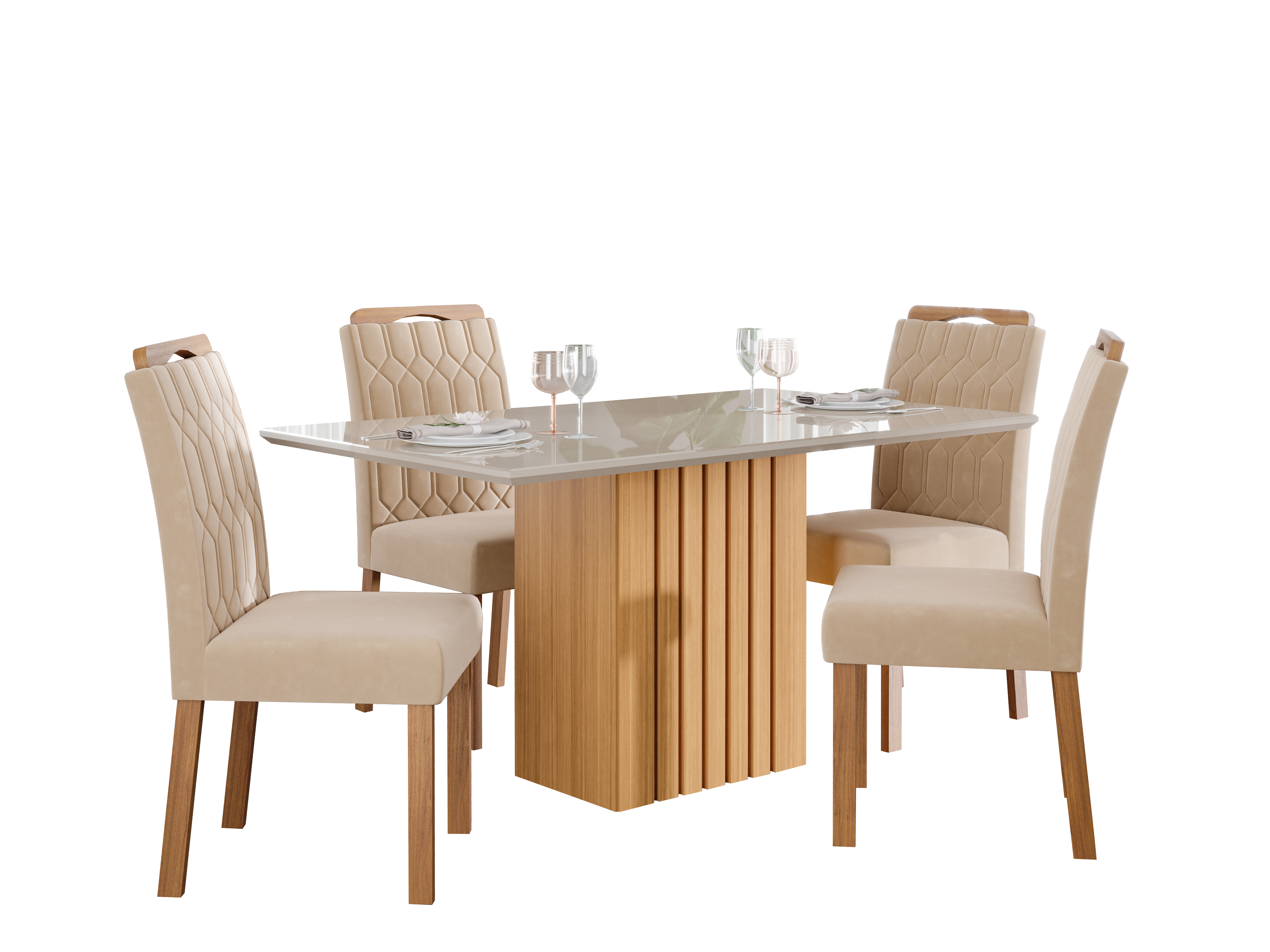 Comedor Ana 1.3 + 4S Paola Nude 8