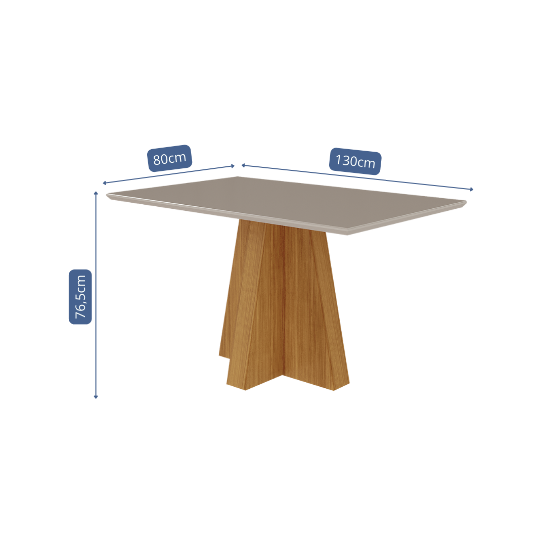 Comedor Patricia 1.3 + 4S Clarice Grafito 2