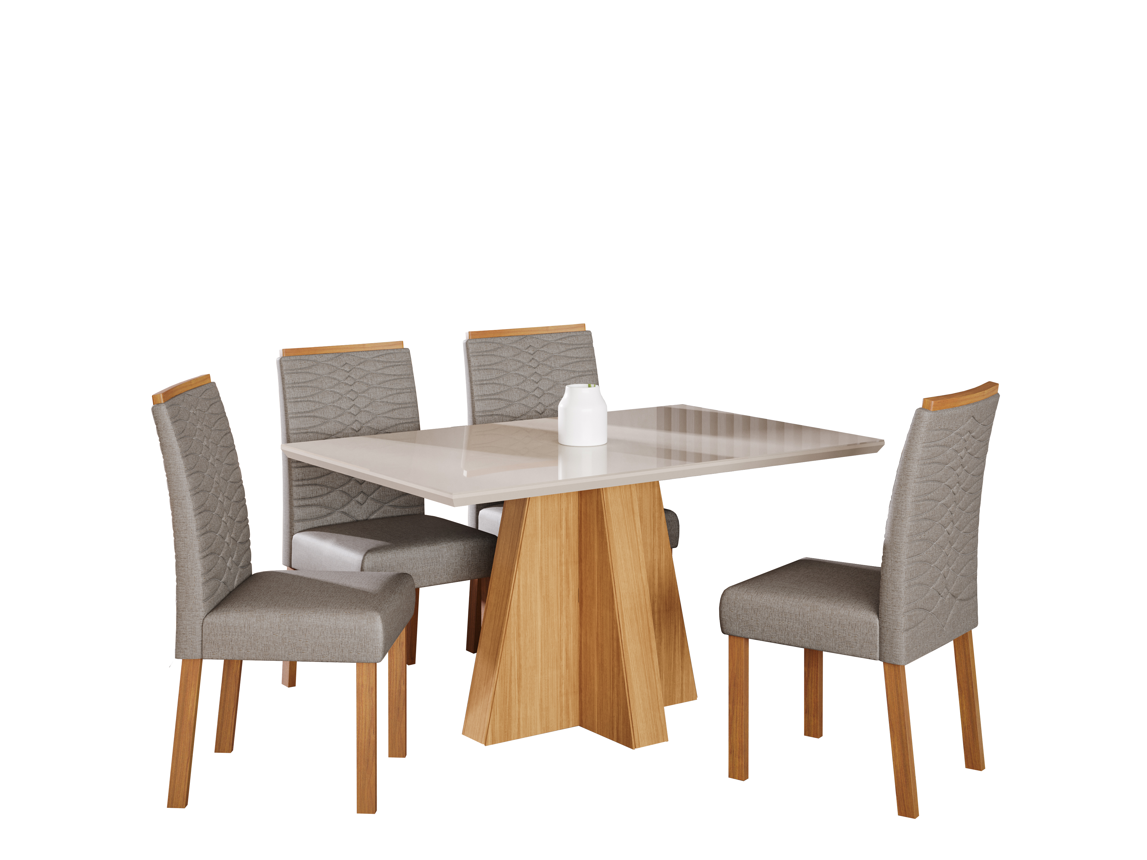 Comedor Patricia 1.3 + 4S Clarice Grafito 8