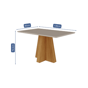 Comedor Patricia 1.3 + 4S Clarice Nude
