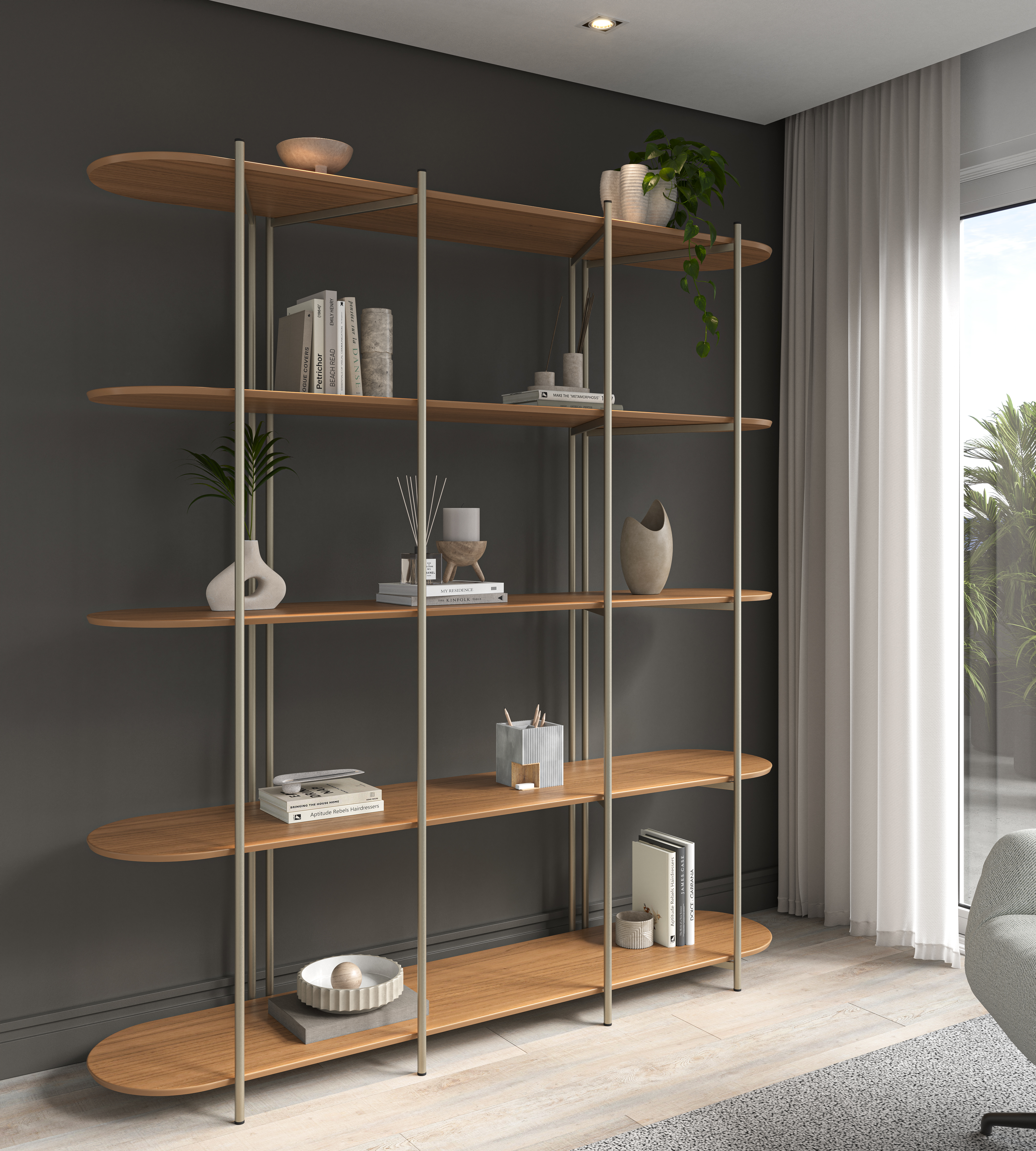 Estante Enya 1.8 Canela Champagne 1