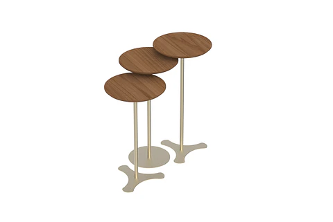Set Mesas Orb Canela Champagne