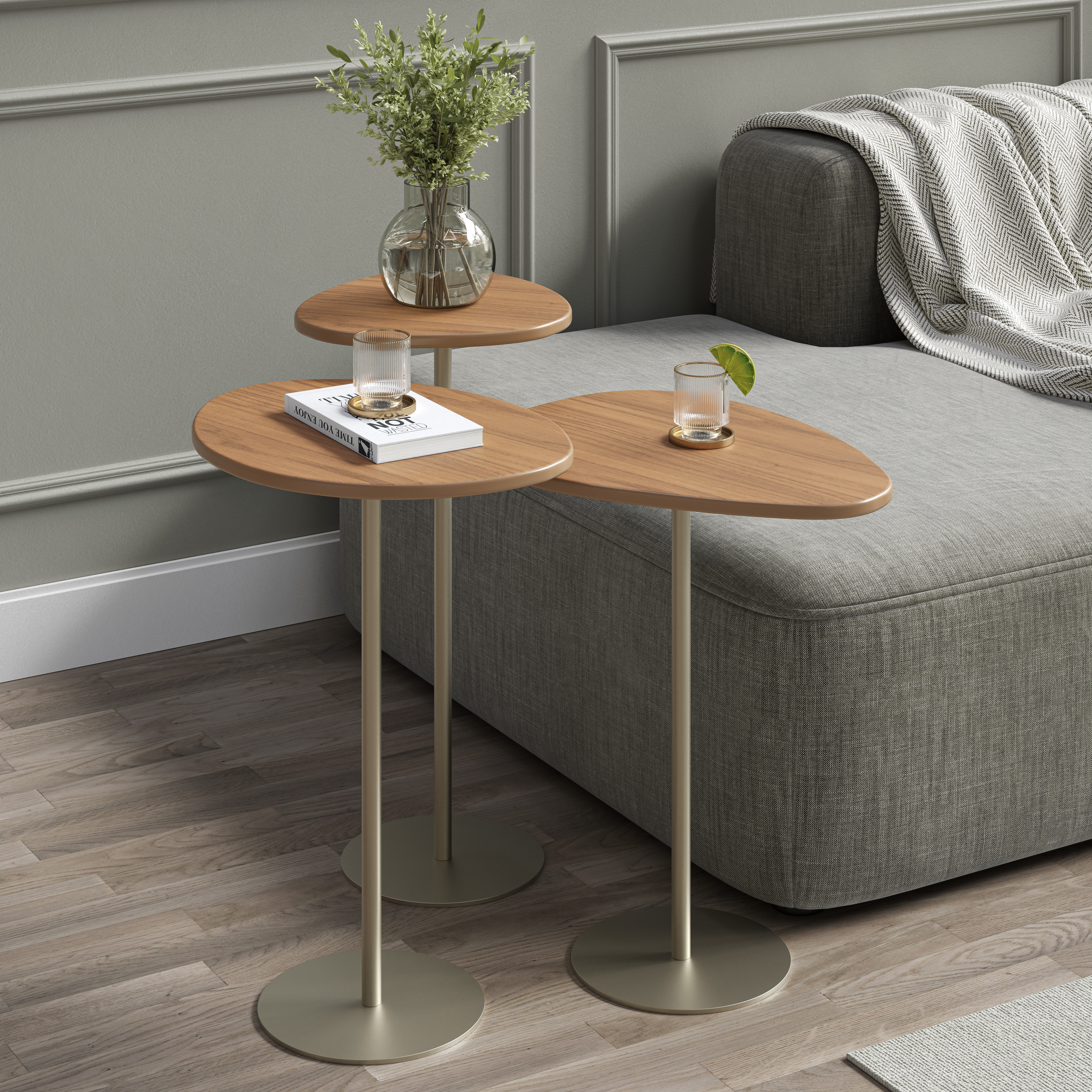 Set mesas Botanic Canela Champagne 1