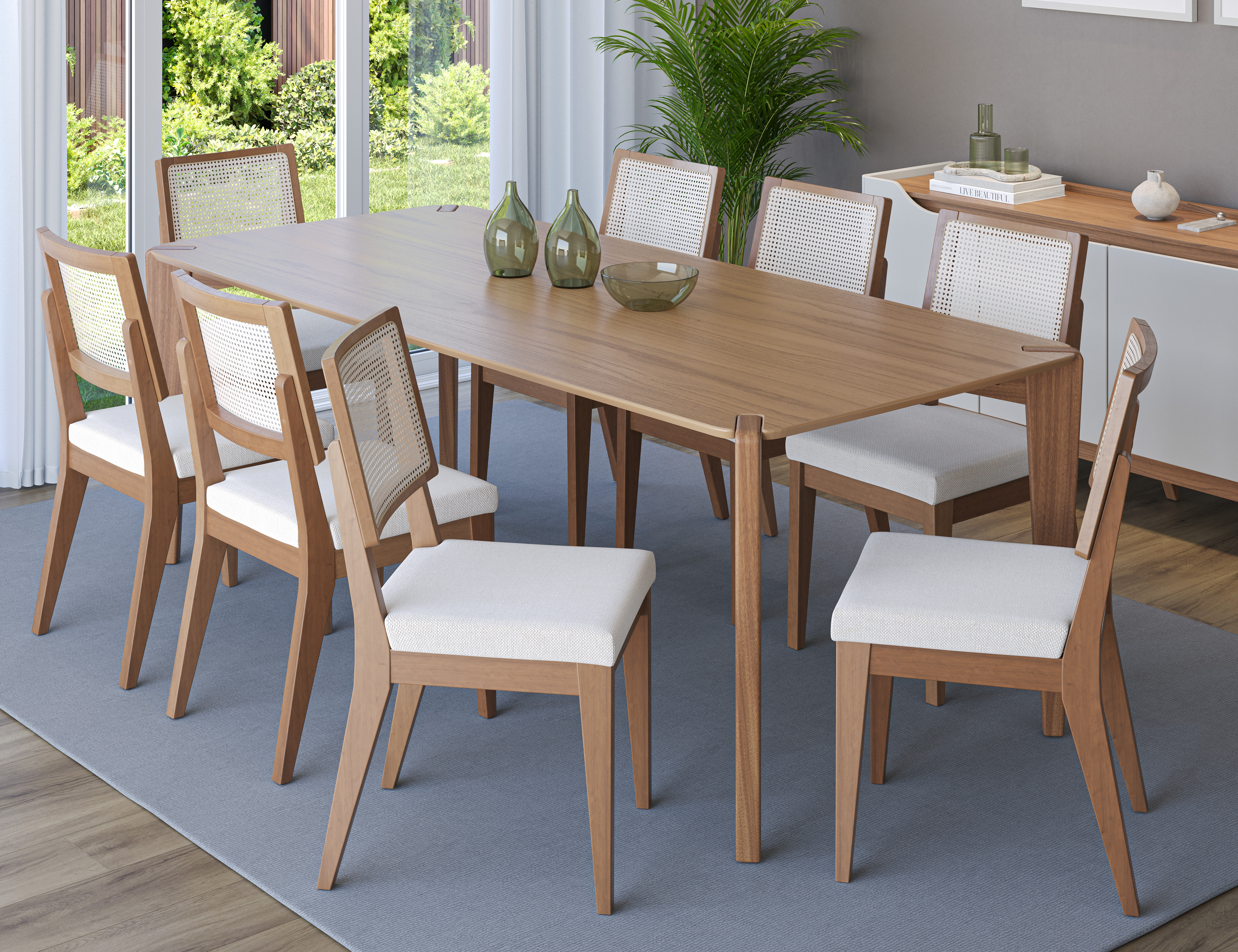 Comedor Harmony 2.2 Canela + 8S Saga Ratan ts L02  1