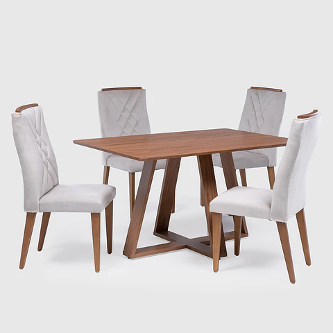 Comedor Avena 1.35 Canela + 4S Megan Inca 02