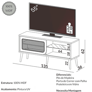 Rack + Panel Tb325 Ratan 1.35