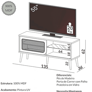 Rack + Panel Tb325 Ratan 1.35