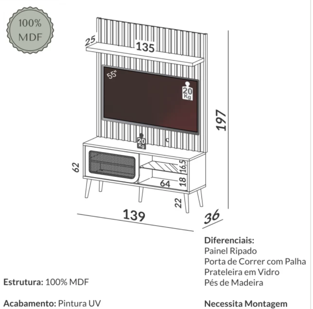 Rack + Panel Tb325 Ratan 1.35 3