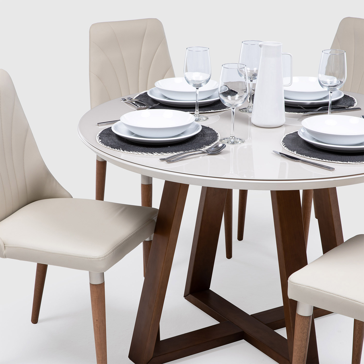 Comedor Bennet Redondo 1.15 + 4S Loren 311 3