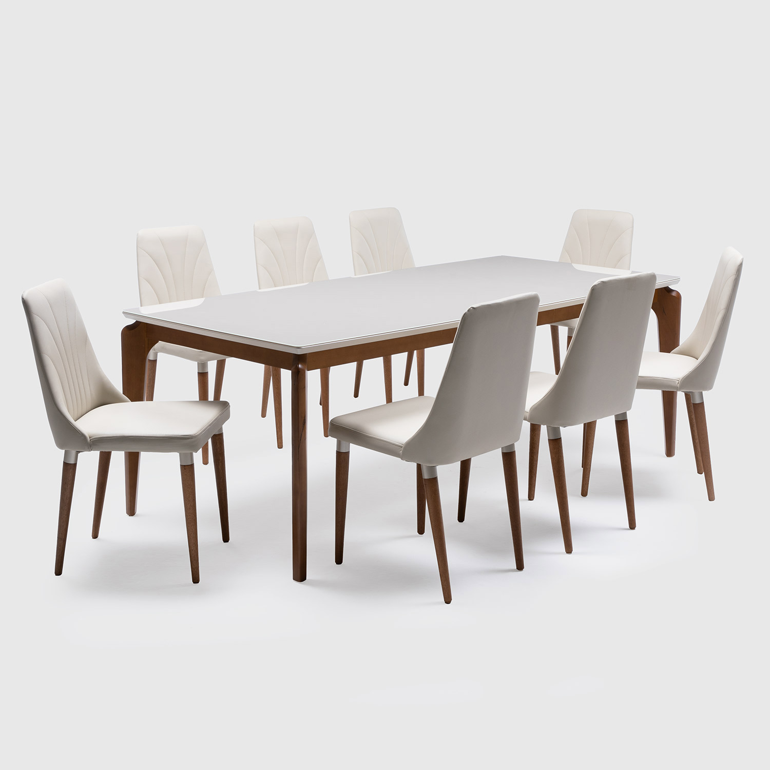 Comedor Laurent 2.1 OW + 8 Sillas Loren 311 2