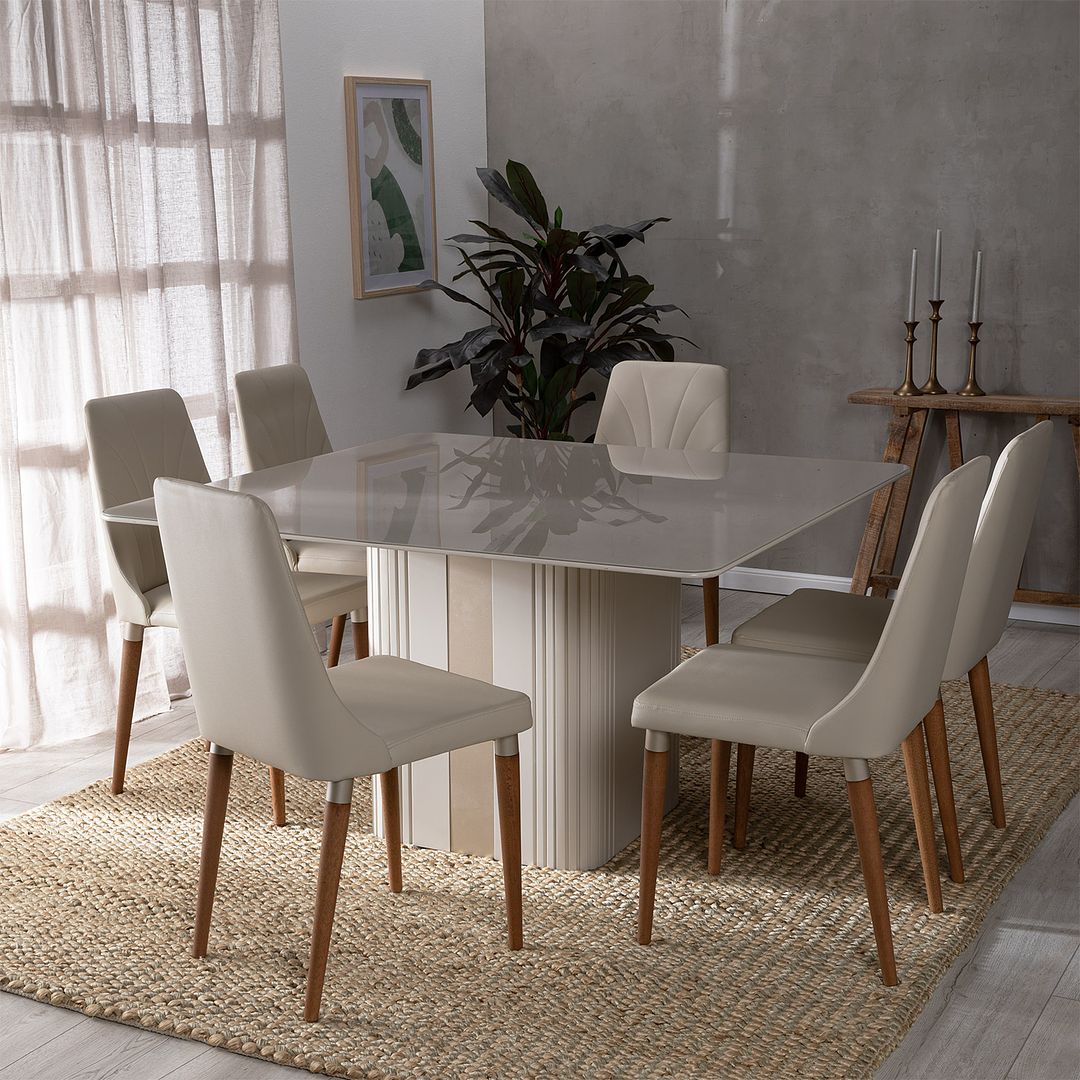 Comedor Liege Cuadrado+ 6S Loren 311 - Image 1