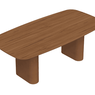 Comedor Lintz 2.2 Canela + 8S Alba Soft Palha