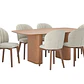 Comedor Lintz 1.8 Canela + 6S Alba Soft Palha - Miniatura 6
