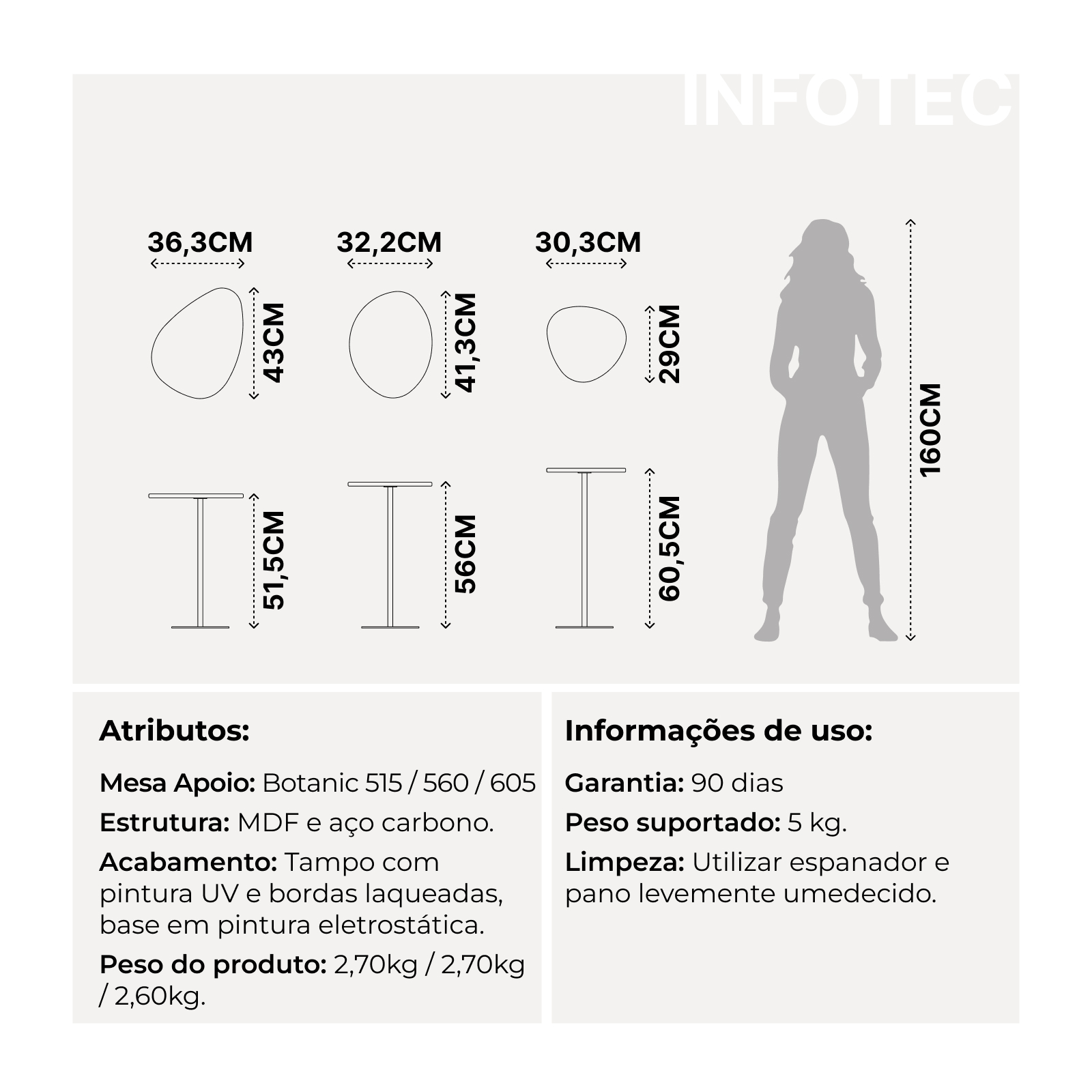 Set mesas Botanic Canela Black 3