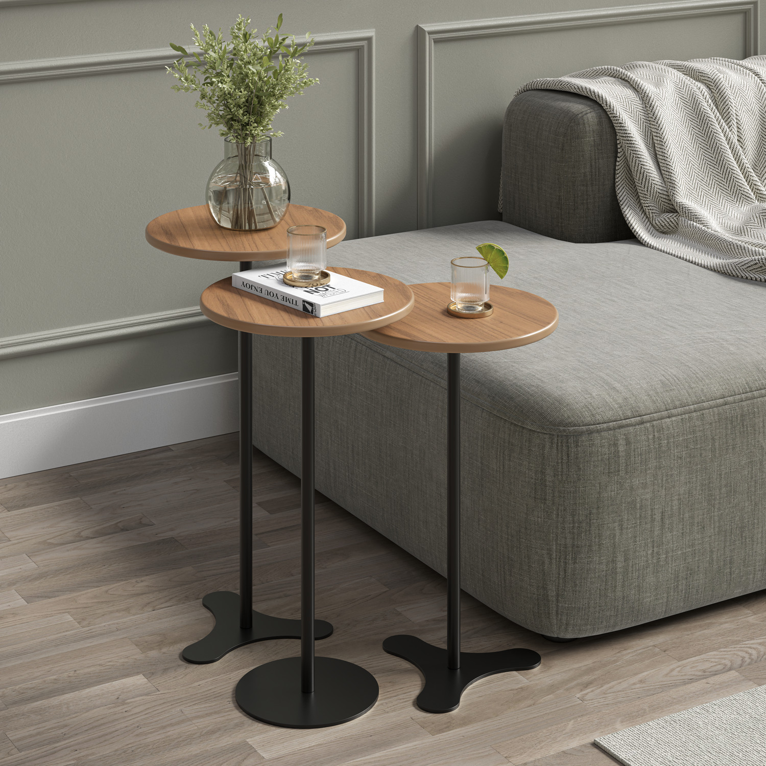 Set Mesas Orb Canela Black 1