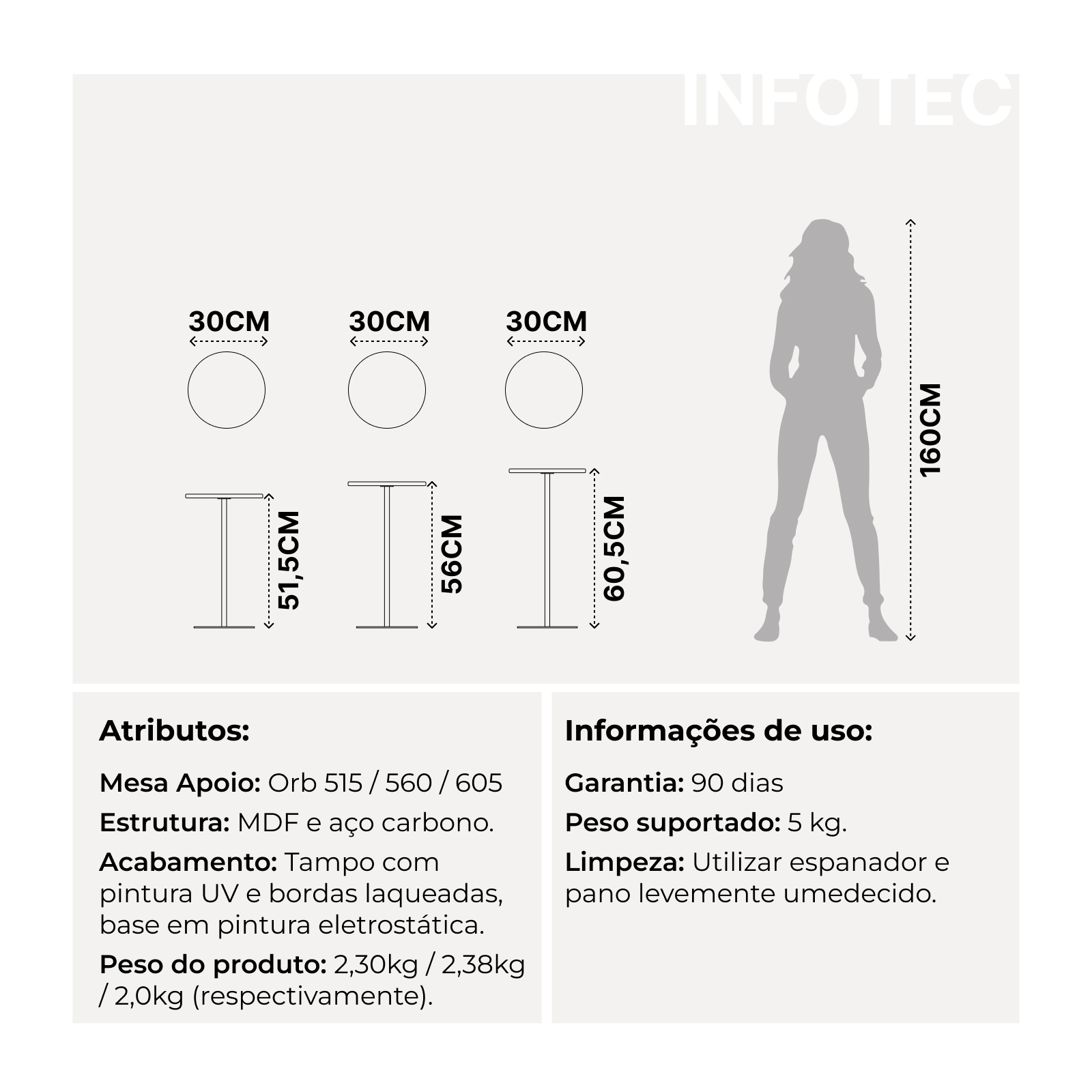 Set Mesas Orb Off White Champagne 5