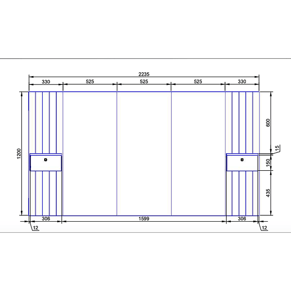 Set Dunas Respaldo +2 Veladores + Panel Tv 1.35 (6)