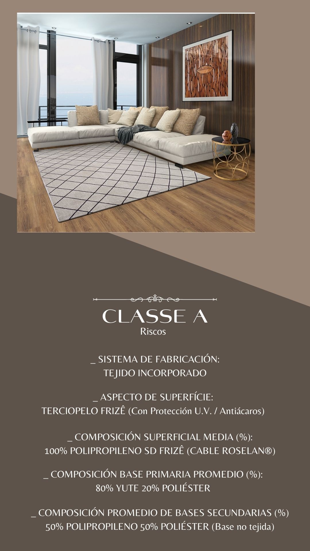 Alfombra tejida 4156 Classe A Riscos 200x250 6